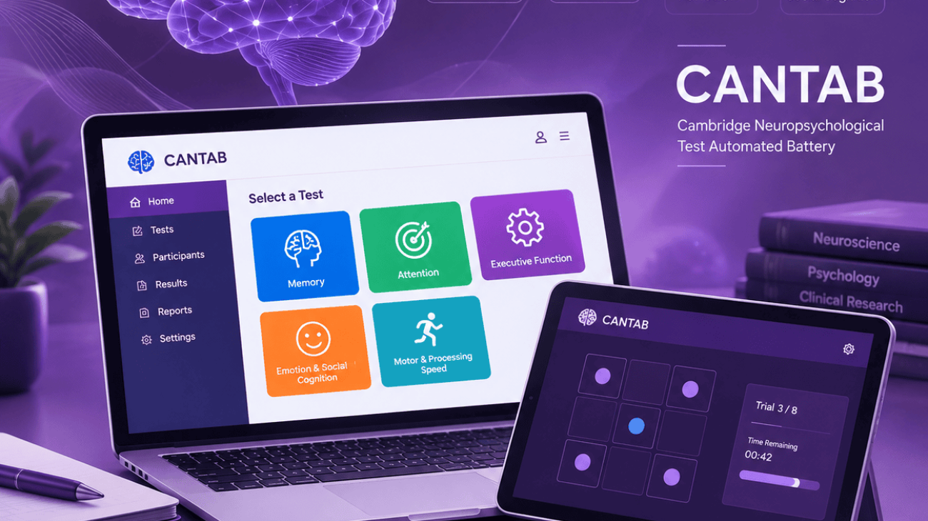 نرم افزار CANTAB چیست ؟ نرم افزار CANTAB برای ارزیابی عملکرد شناختی آزمون حافظه CANTAB آزمون توجه و سرعت پردازش CANTAB آزمون عملکرد اجرایی CANTAB ارزیابی شناختی دیجیتال با CANTAB نرم افزار CANTAB برای تحقیقات علوم اعصاب