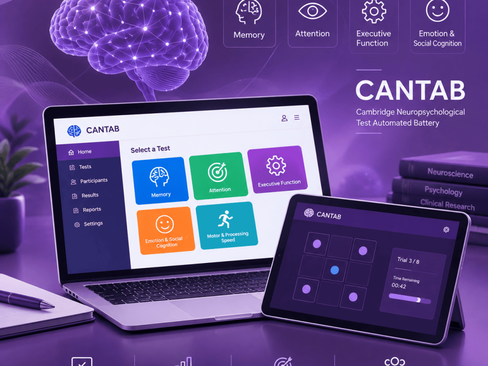 نرم افزار CANTAB چیست ؟ نرم افزار CANTAB برای ارزیابی عملکرد شناختی آزمون حافظه CANTAB آزمون توجه و سرعت پردازش CANTAB آزمون عملکرد اجرایی CANTAB ارزیابی شناختی دیجیتال با CANTAB نرم افزار CANTAB برای تحقیقات علوم اعصاب